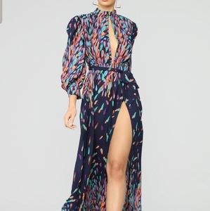 Fashion Nova Print Maxi Dress NWT